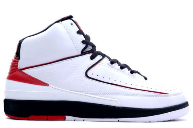 Jordan 2 Retro White Varsity Red Black Shoes