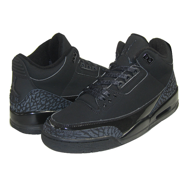 all black jordan 3