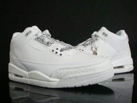 Jordan 3 Retro All White Shoes - Click Image to Close