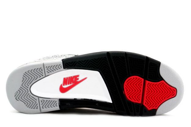 Jordan 4 Retro 1999 white black cement shoes - Click Image to Close