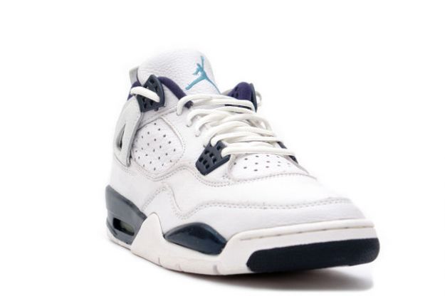 Jordan 4 Retro 1999 white columbia blue midnight navy shoes - Click Image to Close