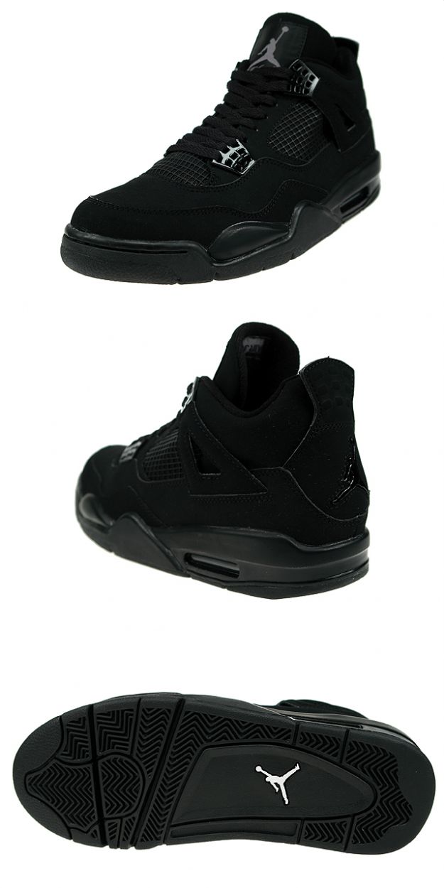 Jordan 4 Retro black cat light graphite shoes - Click Image to Close
