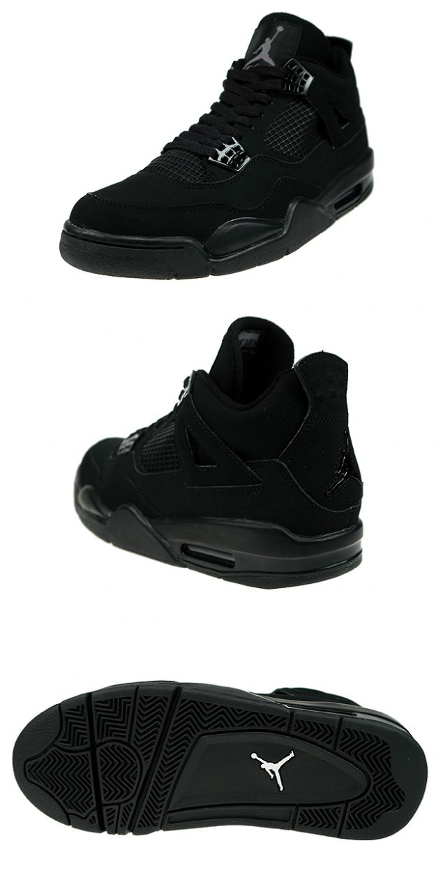 plain black jordans