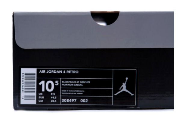 Jordan 4 Retro black cat light graphite shoes