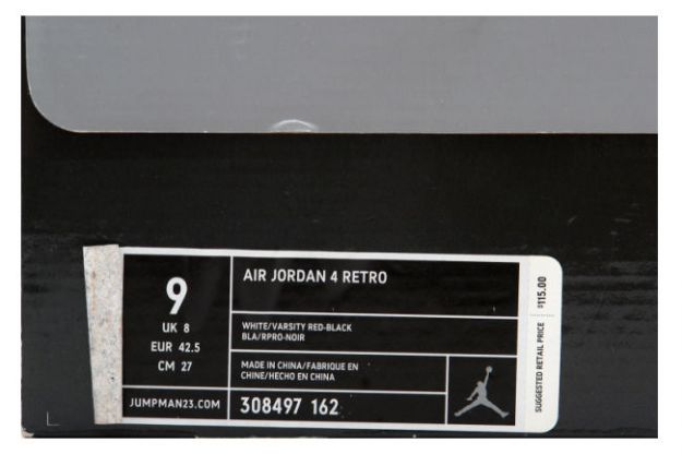 Jordan 4 Retro mars blackmon white varsity red black shoes - Click Image to Close