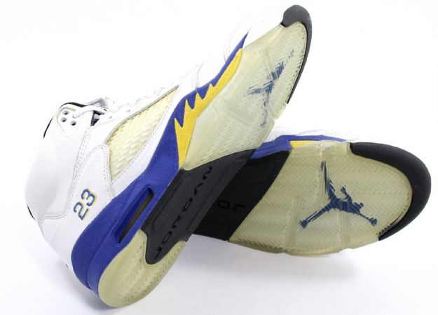 Jordan 5 Retro laney white varsity royal varsity maize shoes