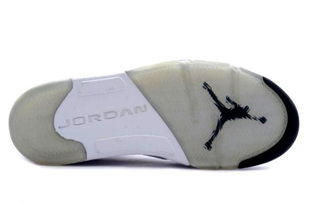 Jordan 5 Retro white metallic silver black shoes - Click Image to Close