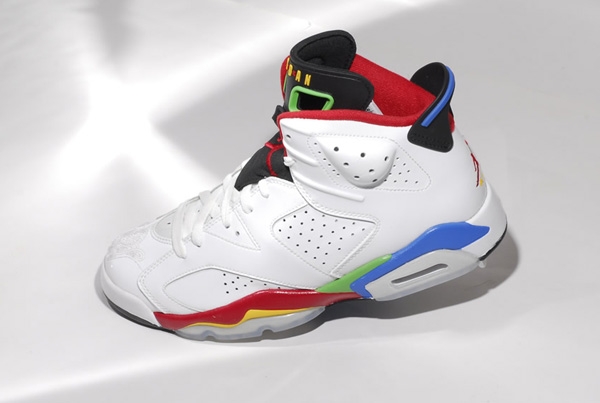 Air Jordan 6 Olympics Colors White Shoes