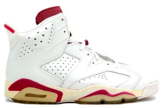 Air Jordan 6 Off White Maroon Shoes