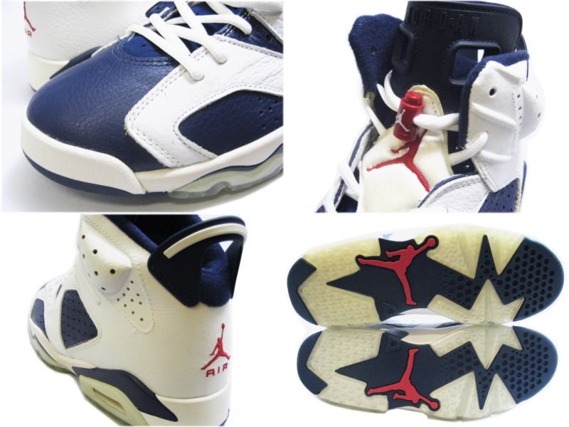 Jordan 6 Retro olympic midnight navy varsity red white shoes - Click Image to Close