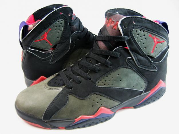 Air Jordan 7 Black Dark Charcoal True Red Shoes