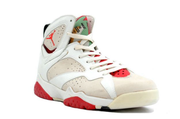 Air Jordan 7 Hare White Light Silver True Red Shoes
