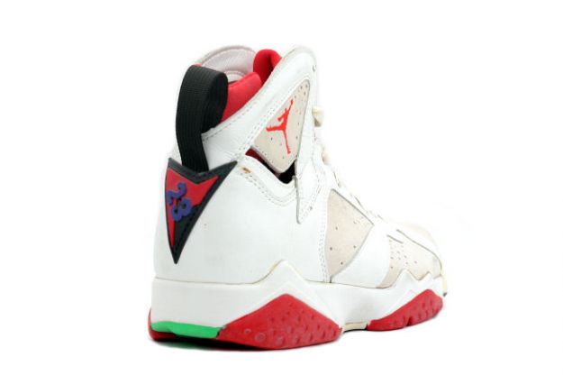 Air Jordan 7 Hare White Light Silver True Red Shoes - Click Image to Close