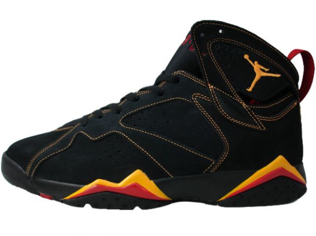 Jordan 7 Retro black citrus varsity red shoes - Click Image to Close