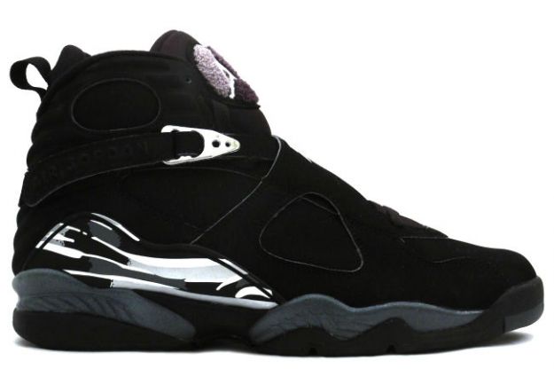Jordan 8 Retro black chrome shoes