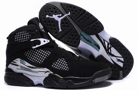 Jordan 8 Retro black grey shoes