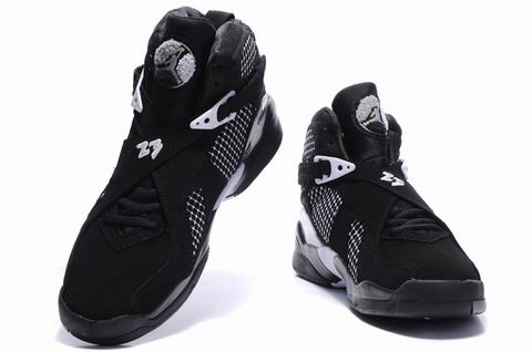 Jordan 8 Retro black grey shoes
