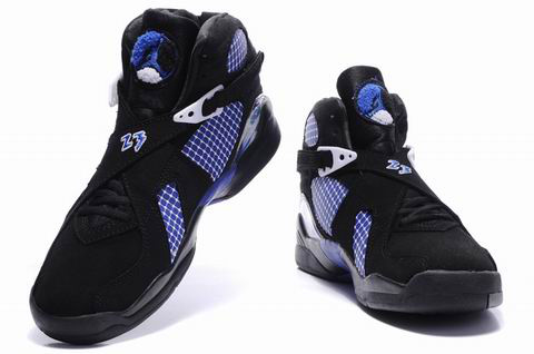 Jordan 8 Retro black true blue shoes - Click Image to Close
