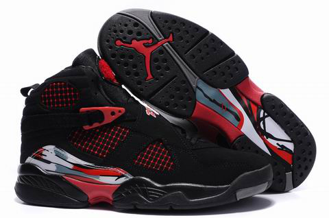 Jordan 8 Retro black true red shoes - Click Image to Close