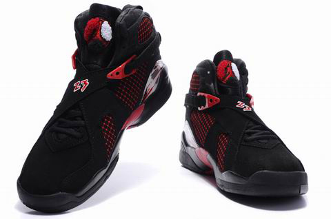 Jordan 8 Retro black true red shoes - Click Image to Close