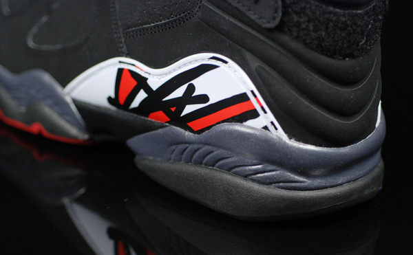 Jordan 8 Retro playoffs black varsity red white shoes - Click Image to Close