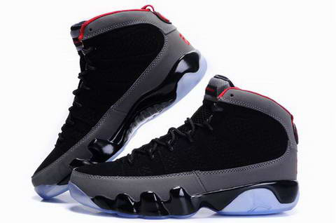 Jordan 9 Retro black grey shoes - Click Image to Close