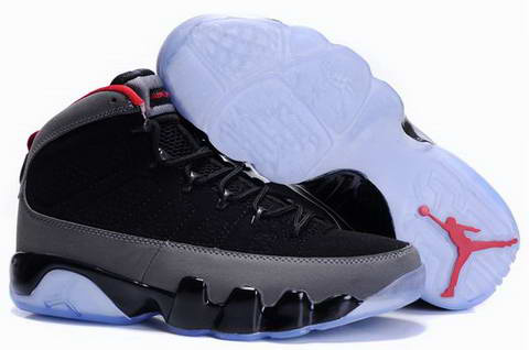 Jordan 9 Retro black grey shoes