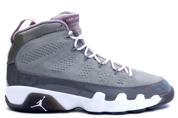 Jordan 9 Retro medium grey white cool grey shoes