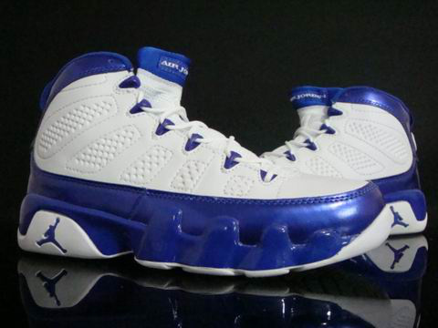 Jordan 9 Retro white blue shoes - Click Image to Close