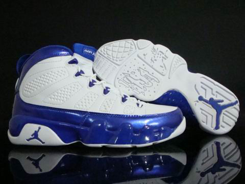 Jordan 9 Retro white blue shoes