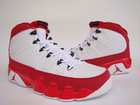 red and white 9s jordans